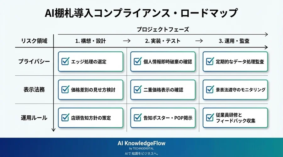 「顧客の顔を見て価格を変える」は違法か？AI棚札の法的境界線と安全な実装ルール - Conclusion Image
