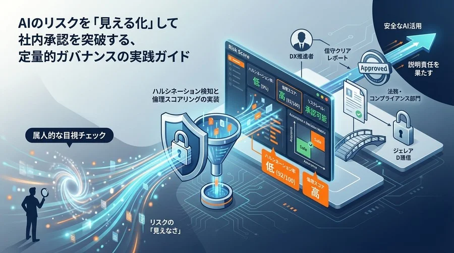 生成AIの「嘘」を数値で見抜く｜社内承認を突破するハルシネーション検知と倫理スコアリングの実装