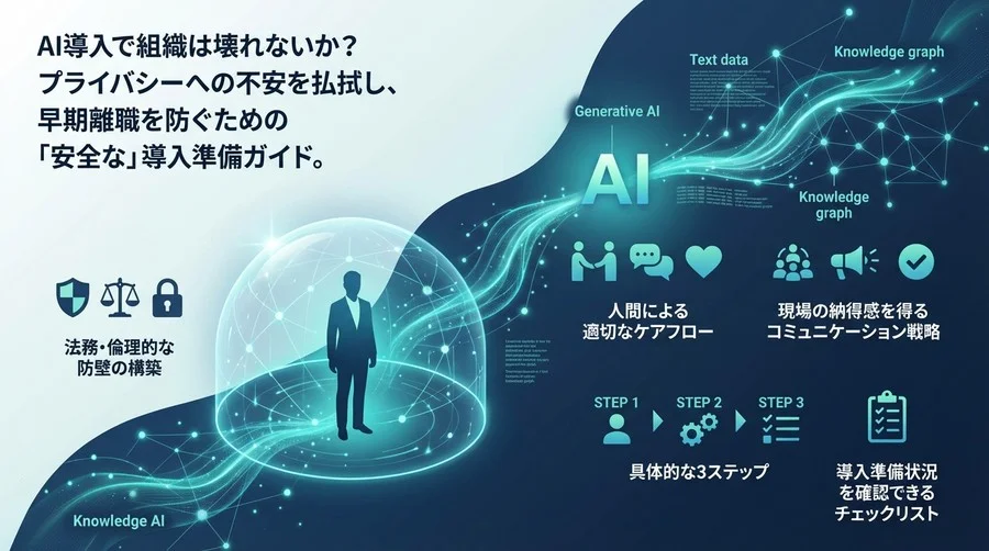 感情分析AIで新人を守る。監視と呼ばせない「安全な」早期離職防止システム構築法