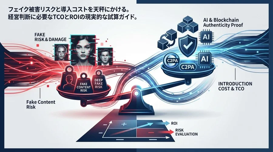 デジタルコンテンツ真正性証明のTCO試算：AIとブロックチェーン導入の費用対効果とリスク評価