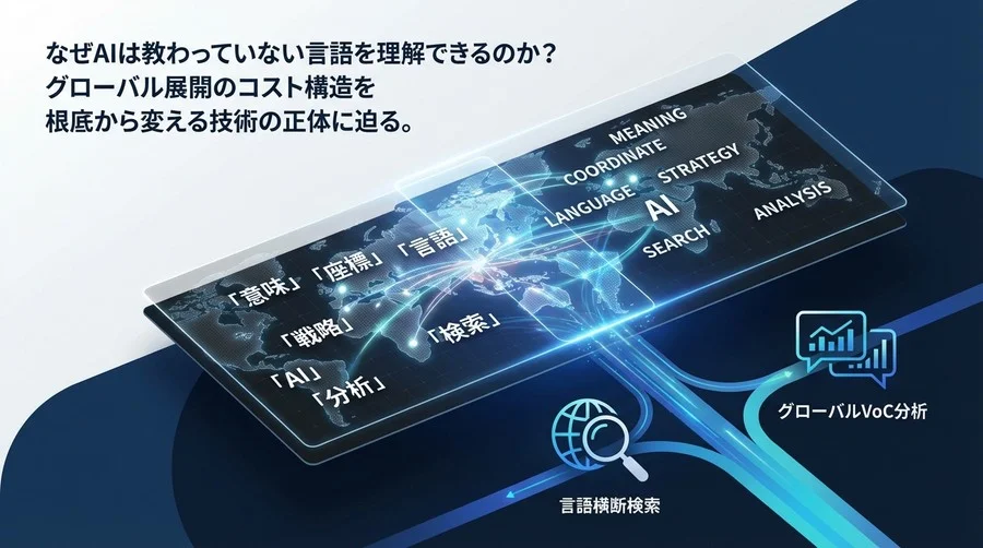 言葉の壁は「地図の重ね合わせ」で消える？クロスリンガルAIが変えるグローバル戦略