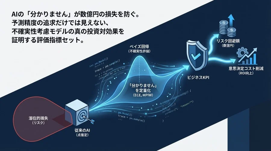 AIの「分かりません」が数億円を守る：ベイズ回帰の不確実性を評価するビジネスKPI設計