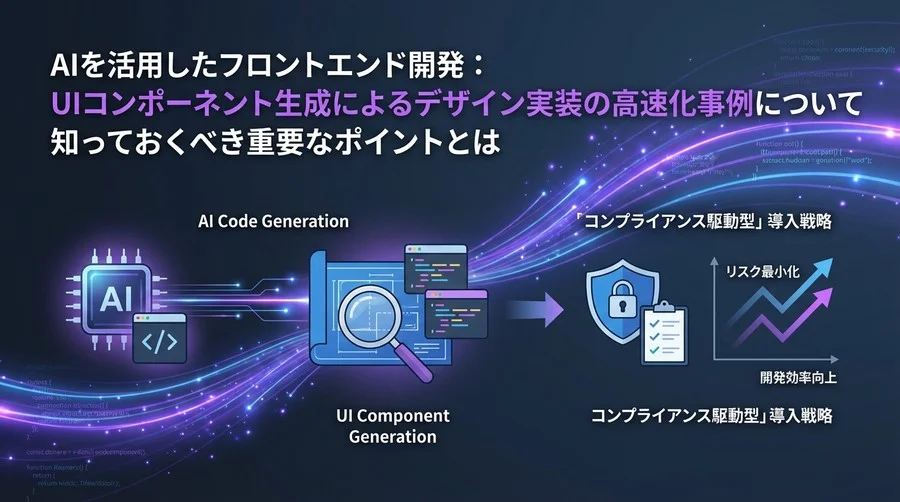 AIコード生成の法的リスクを完全攻略：UI開発を加速させる「コンプライアンス駆動型」導入戦略