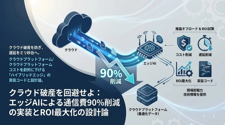 クラウド破産を回避せよ：エッジAIによる通信費90%削減の実装とROI最大化の設計論