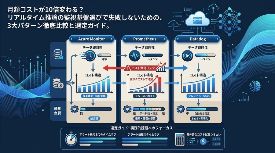 月額コストが10倍変わる？推論監視基盤の3大パターン徹底比較と選定ガイド