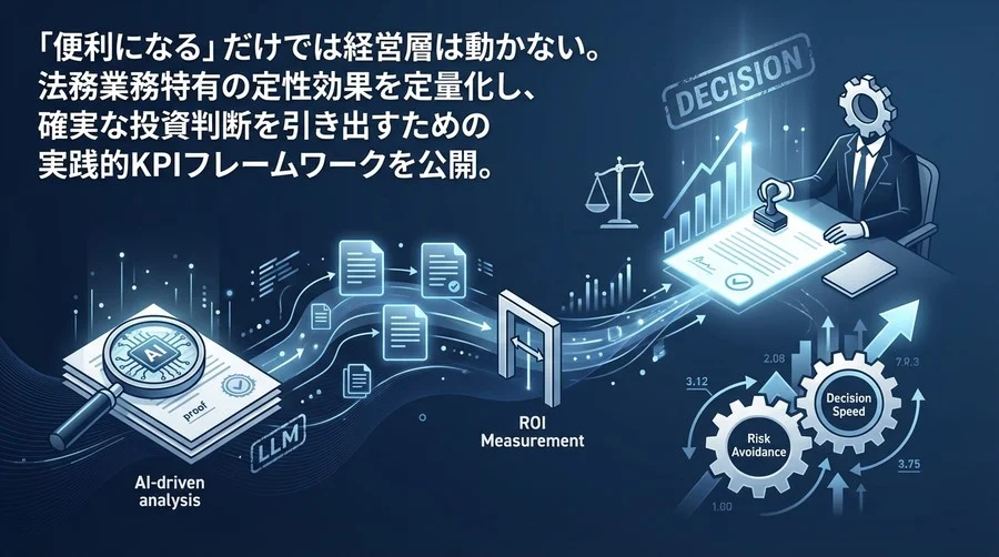 法務DXのROIを「証明」する：経営層を納得させるLLM判例検索システムの投資対効果測定ガイド