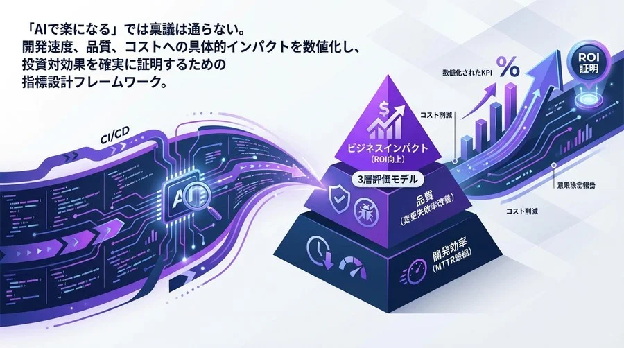 CI/CDにおけるAIデバッグのROIを証明する：開発効率と品質を「数値化」する3層評価モデル