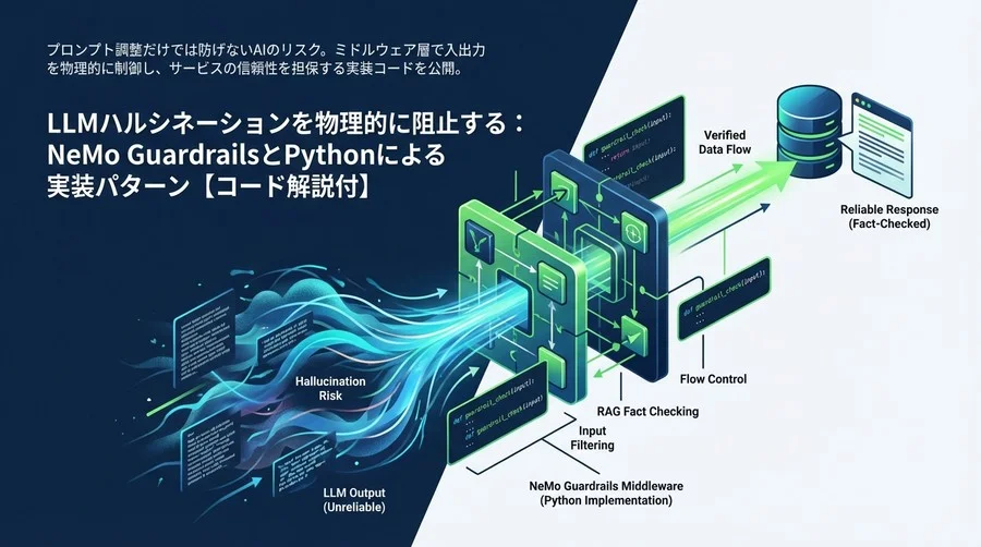 LLMハルシネーションを物理的に阻止する：NeMo GuardrailsとPythonによる実装パターン【コード解説付】