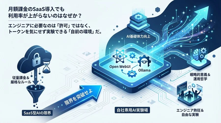 SaaS型AIの限界を突破せよ：Open WebUIとOllamaで築く、エンジニアが熱狂する「自社専用AI実験場」