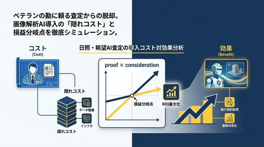 日照・眺望AI査定の導入コスト対効果分析：高額投資の損益分岐点とROI最大化