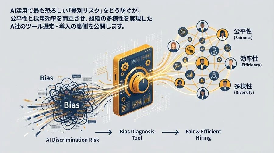 採用AIの「差別リスク」をどう防ぐ？公平性と効率を両立したA社のバイアス診断ツール導入全記録