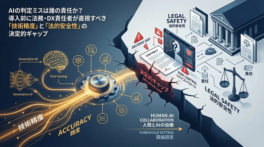 AIの判定ミスは誰の責任か？法務・DX責任者が直視すべき「技術精度」と「法的安全性」の決定的ギャップ