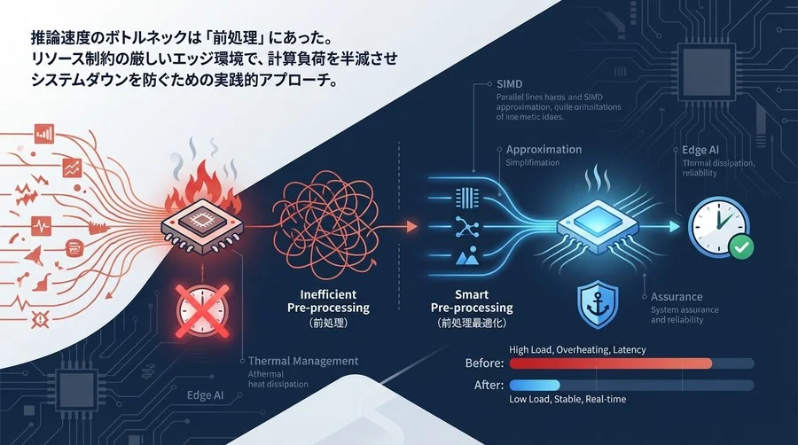 モデルを削る前に「前処理」を疑え。エッジAIの熱暴走と遅延を防ぐ実装設計論