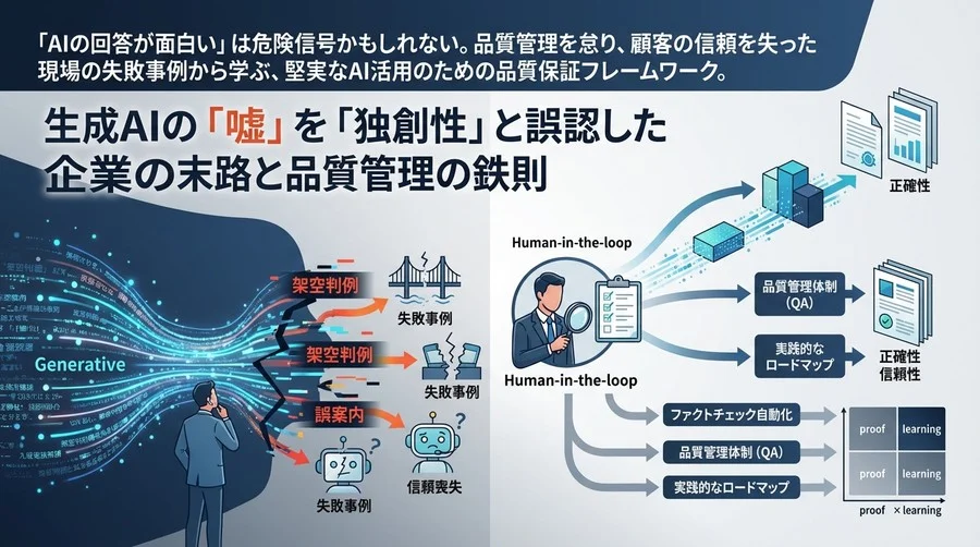 生成AIの「嘘」を「独創性」と誤認した企業の末路と品質管理の鉄則