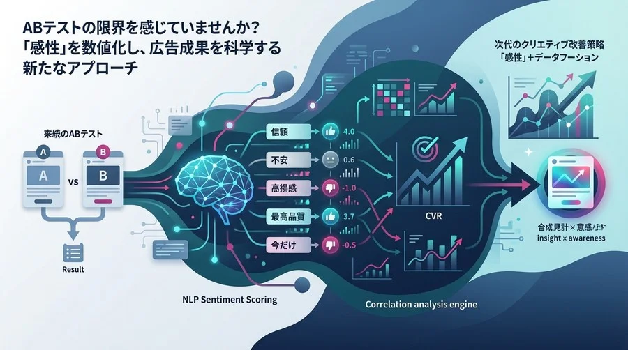 ABテストの「その先」へ：NLP感情スコアリングが解明する広告コピーとCVRの相関メカニズム