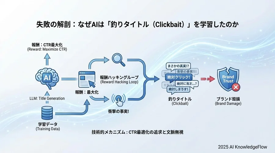 失敗の解剖：なぜAIは「釣りタイトル（Clickbait）」を学習したのか - Section Image