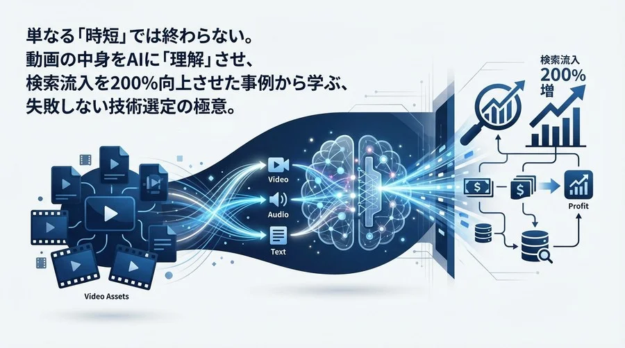 動画資産を収益化へ変えるマルチモーダルAI解析：検索流入200%増を実現する技術選定と実装戦略