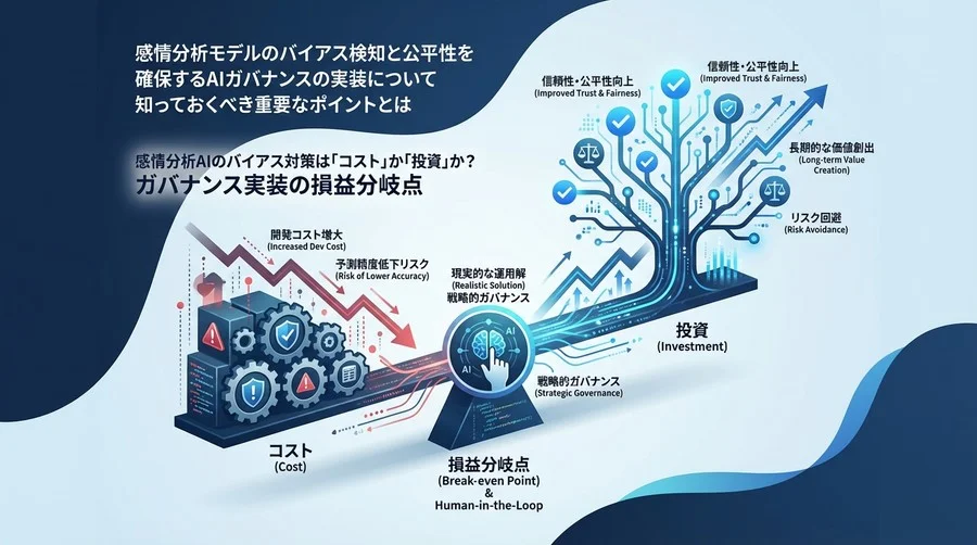 感情分析AIのバイアス対策は「コスト」か「投資」か？ガバナンス実装の損益分岐点