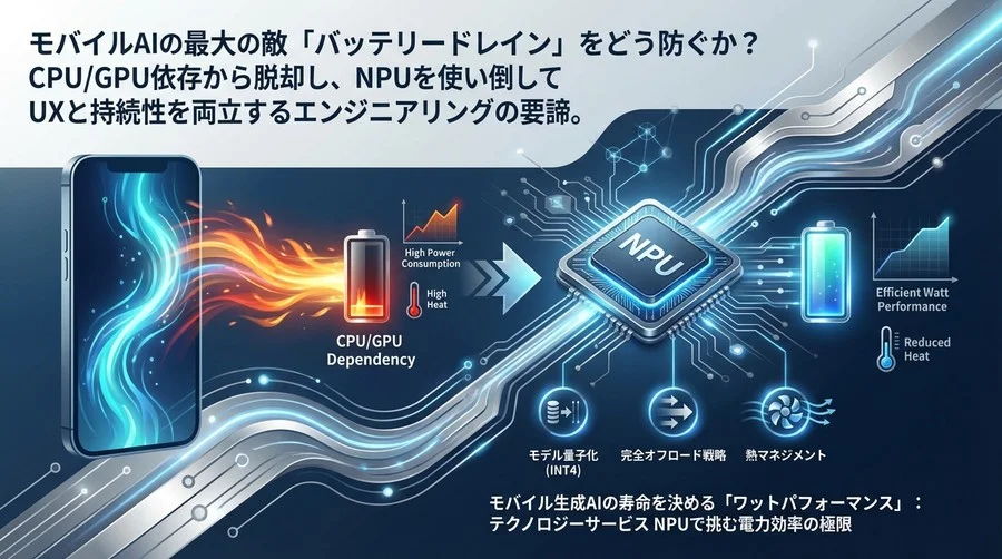 モバイル生成AIの寿命を決める「ワットパフォーマンス」：Snapdragon NPUで挑む電力効率の極限