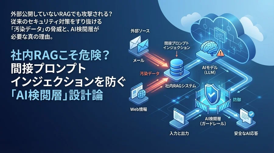 社内RAGこそ危険？間接プロンプトインジェクションを防ぐ「AI検閲層」設計論