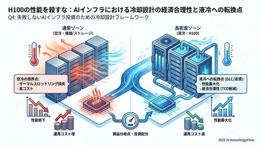 Q3: 冷却方式選定の分岐点。空冷最適化か、液冷（DLC/浸漬）導入か - Section Image 3