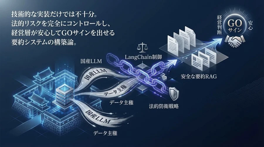 法務リスクを制する国産LLM×LangChain活用：安全な要約RAG構築の法的防衛戦略