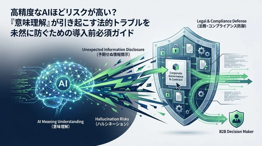 高精度なAIほどリスクが高い？「意味理解」が引き起こす法的トラブルを未然に防ぐための導入前必須ガイド