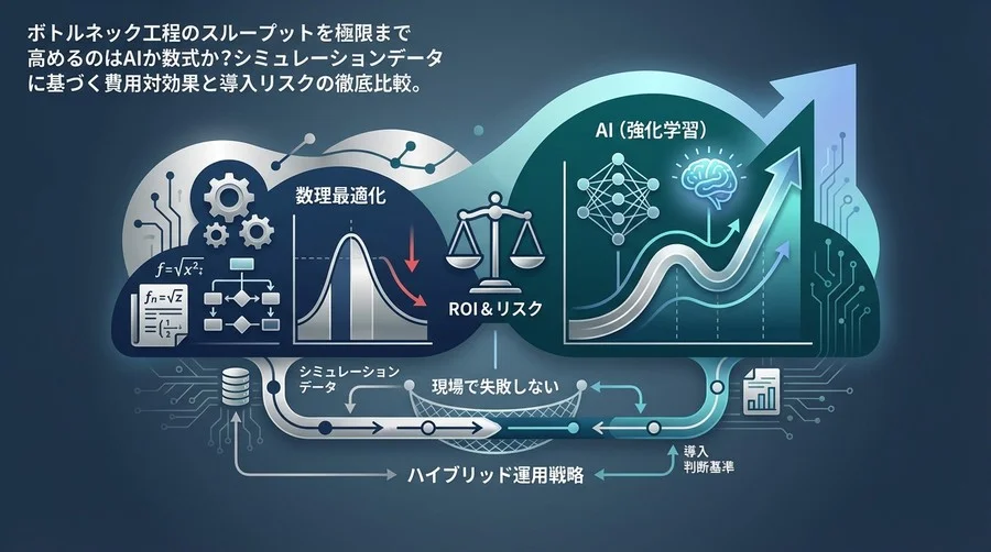 半導体露光工程のAIスケジューリング：強化学習は数理最適化を超えるか？導入リスクと費用対効果の現実解