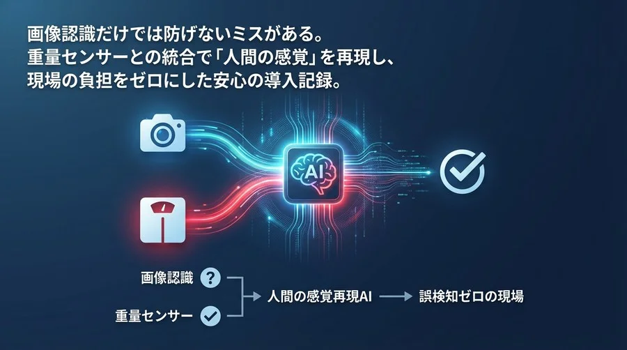 画像認識の限界を「重さ」で補う。現場の誤検知をゼロにする人間の感覚再現アプローチ