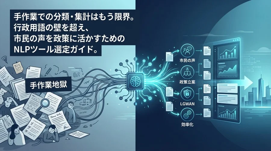 パブコメ集計の「手作業地獄」から脱却せよ：行政実務に耐えうるNLPツール選定と導入の現実解