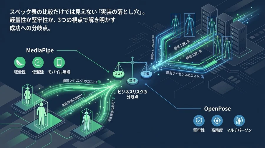 MediaPipe対OpenPose：スペック表が隠す商用リスクと実装の分岐点をPM視点で解剖