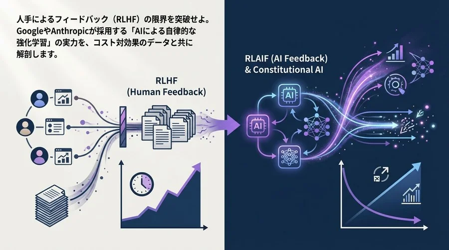 RLHFの限界を突破する「RLAIF」導入論：AIによる自律的アライメントがコストと品質を変える