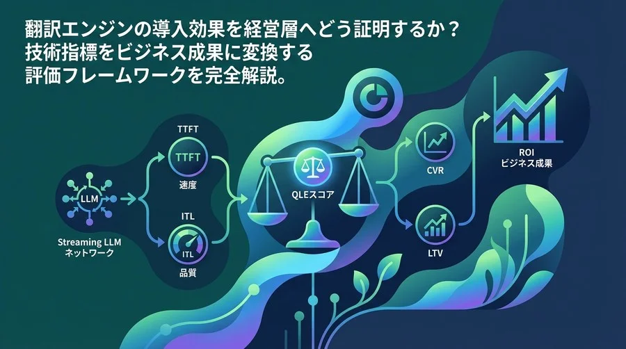 翻訳エンジンのROIを最大化する評価指標：ストリーミングLLMの速度と品質のバランス設計
