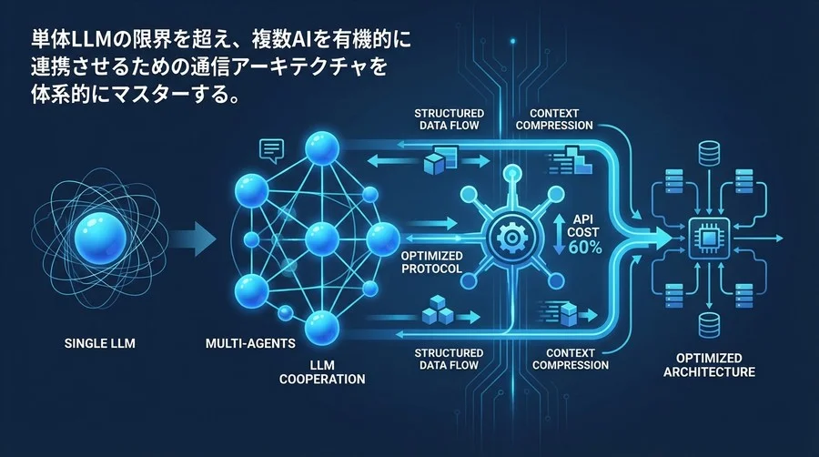 マルチエージェントの通信コストを60%削減するプロトコル設計論：LLM連携の「会話」を最適化するアーキテクチャ実践