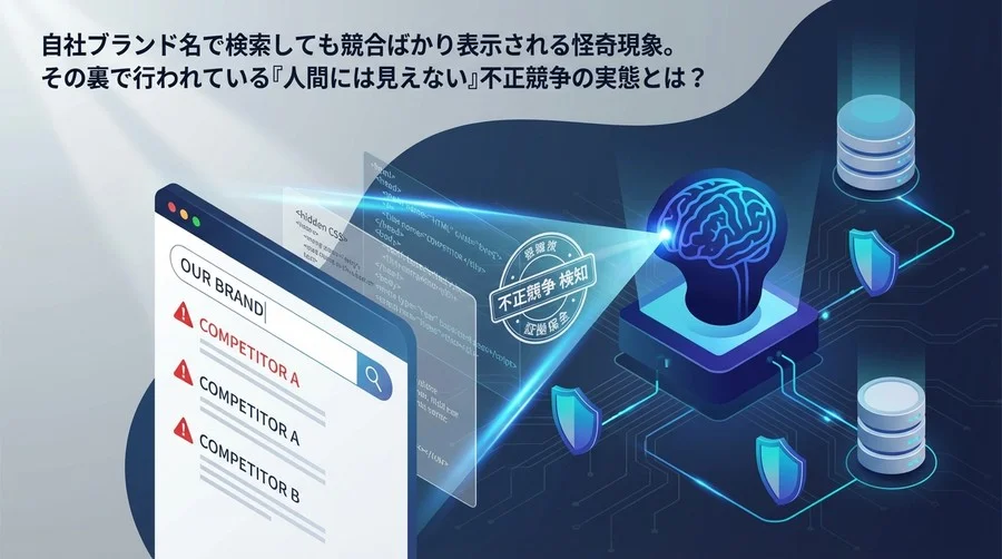 自社ブランド検索で競合が表示される怪奇現象：AIが見抜く「見えない」不正競争の実態