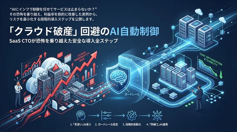 「クラウド破産」回避のAI自動制御：SaaS CTOが恐怖を乗り越えた安全な導入全ステップ