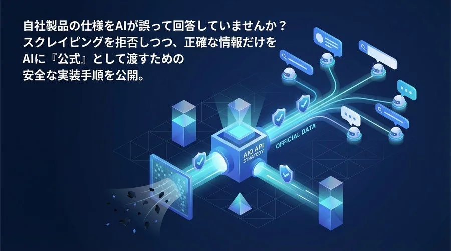 誤情報拡散を防ぐ「守りのAIO」：AIエージェント向けAPI提供戦略の全貌