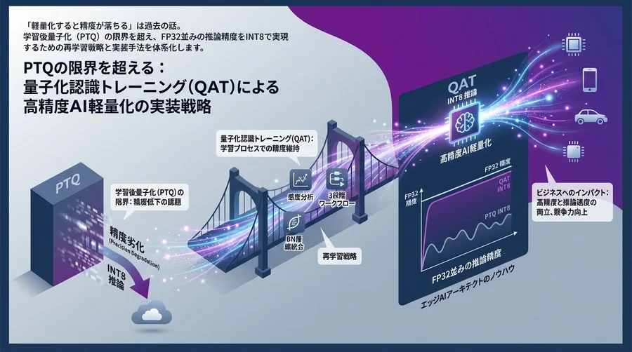 PTQの限界を超える：量子化認識トレーニング(QAT)による高精度AI軽量化の実装戦略