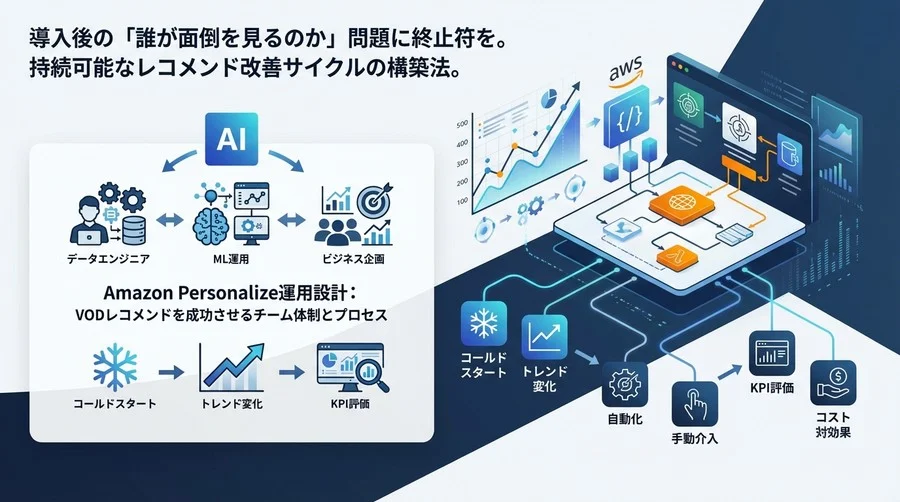 Amazon Personalize運用設計：VODレコメンドを成功させるチーム体制とプロセス