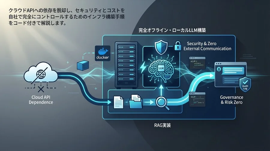 外部通信ゼロで挑む企業内生成AI：完全オフライン・ローカルLLM構築とRAG実装の技術解剖