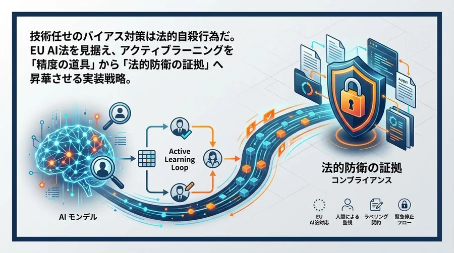 AIバイアス対策は技術論ではない：アクティブラーニングを「法的防衛の証拠」に変えるコンプライアンス実装戦略