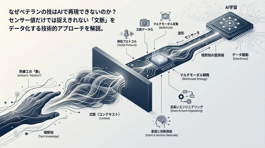 熟練工の「勘」はなぜAIに学習できないのか？文脈をデータ化するマルチモーダル戦略と暗黙知の壁突破法