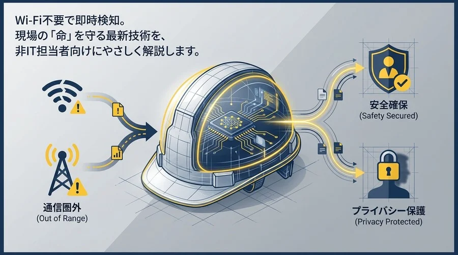 通信圏外でも命を救う。現場監督が知るべき「エッジAIヘルメット」導入の現実解