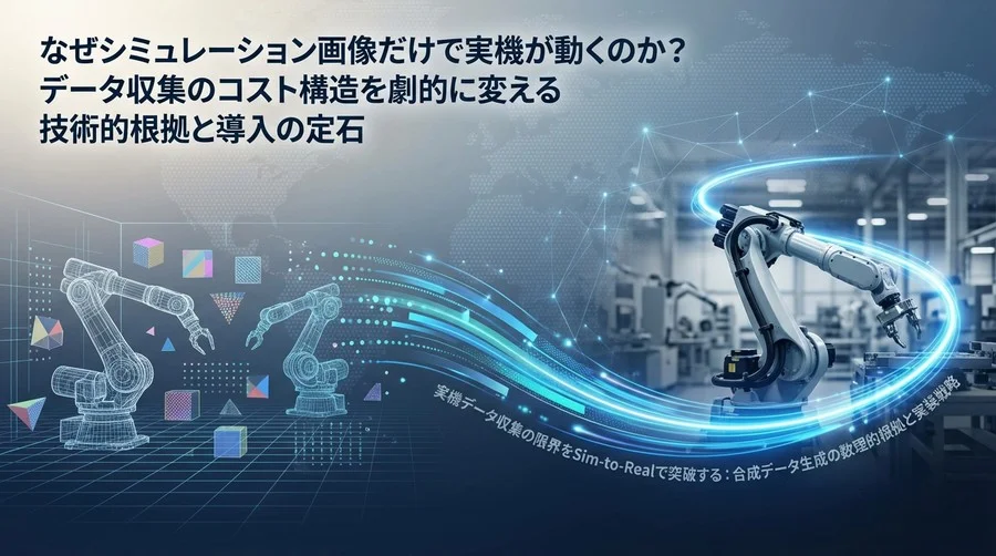 実機データ収集の限界をSim-to-Realで突破する：合成データ生成の数理的根拠と実装戦略