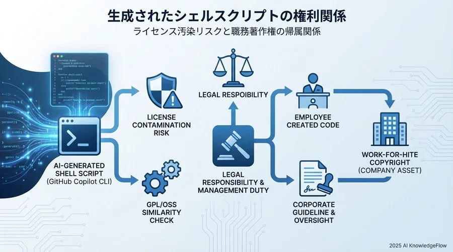 生成されたシェルスクリプトの権利関係 - Section Image