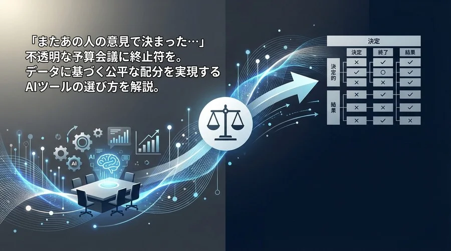 「声の大きい人」に勝つ予算会議：意思決定支援AI選定の全技術