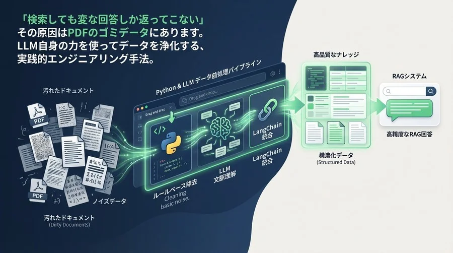RAG精度向上のためのPythonとLLMによるデータ前処理手法