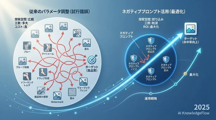 【比較検証】パラメータ調整 vs ネガティブプロンプト活用 - Section Image