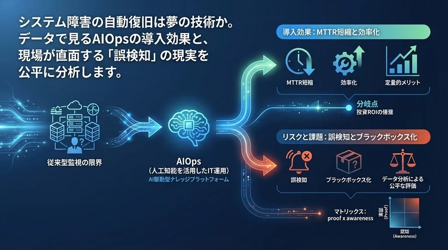 AIOpsによる障害予測と自動復旧の現実解｜導入効果と誤検知リスクをデータで徹底分析