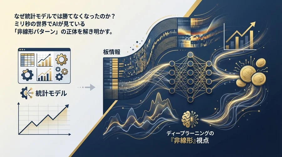 統計モデルの敗北？HFTを変えるディープラーニングの「非線形」視点と実装の壁